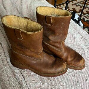 Vintage 1970s Sherpa Lined Timberland Boots w/ Vibram Sole Mens Size 10